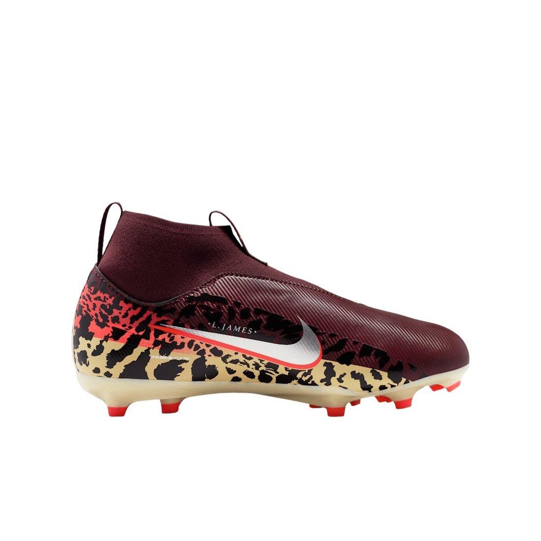 Nike United Mercurial Superfly 10 A MG "Burgundy/Red/Fossil/Silver" Grade School Kids' Soccer Cleat - BURGUNDY/RED/FOSSIL/SILVER